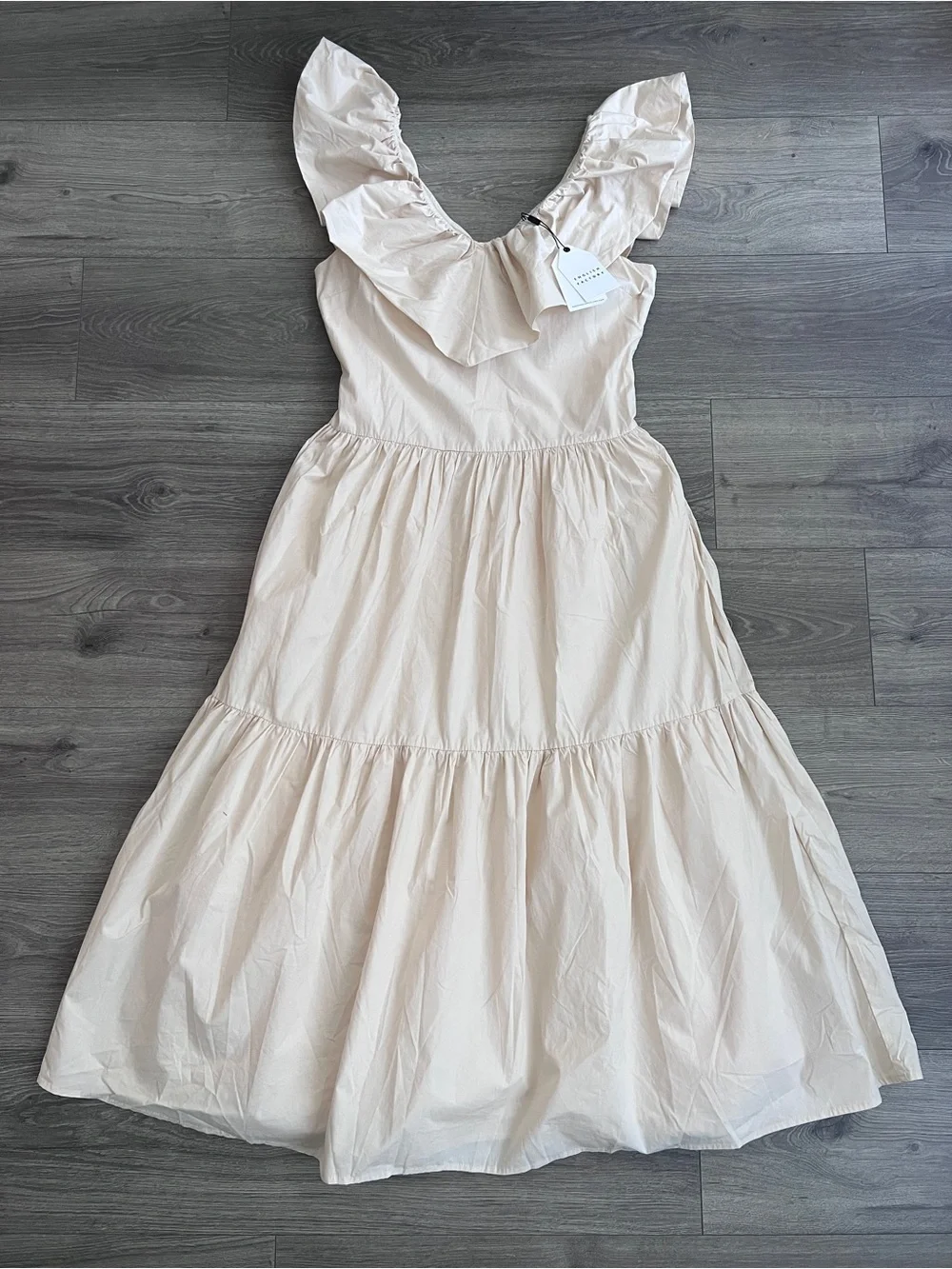 english factory tiered midi dress English Factory | Dresses | English Factory Tiered Gingham Midi Dress In Lavender Sz M